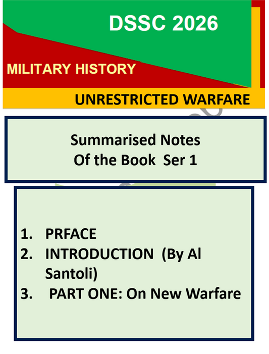 Unrestricted Warfare – Summarised Notes (Preface, Introduction & Part One) | Military History DSSC 2026