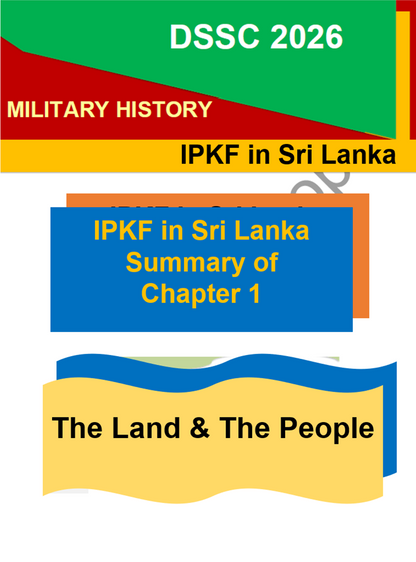 DSSC 2026 Military History IPKF Campaign all Chapters