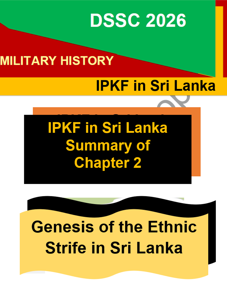 IPKF Ch 2 Genesis of the Ethnic Strife in Sri Lanka