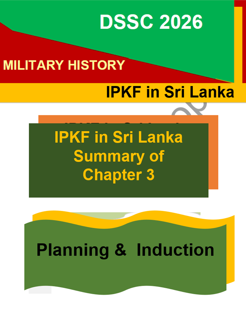 IPKF in Sri Lanka –Chapter 3; Planning & Induction