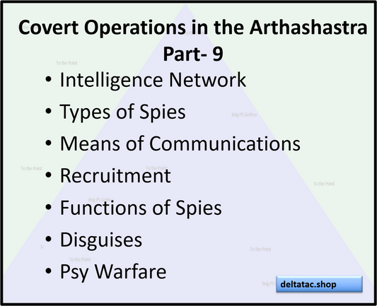 E-book Notes of Arthashastra Part 9 – Covert Operations