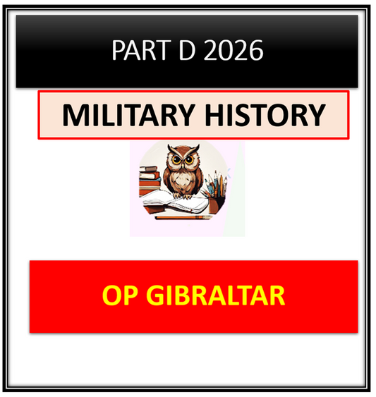 Part D Military History 2026 , 1965 Indo Pak War , Operation Gibraltar, Plan, Execution and Failure