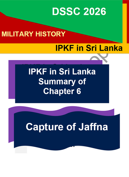 DSSC 2026 Military History IPKF Campaign all Chapters