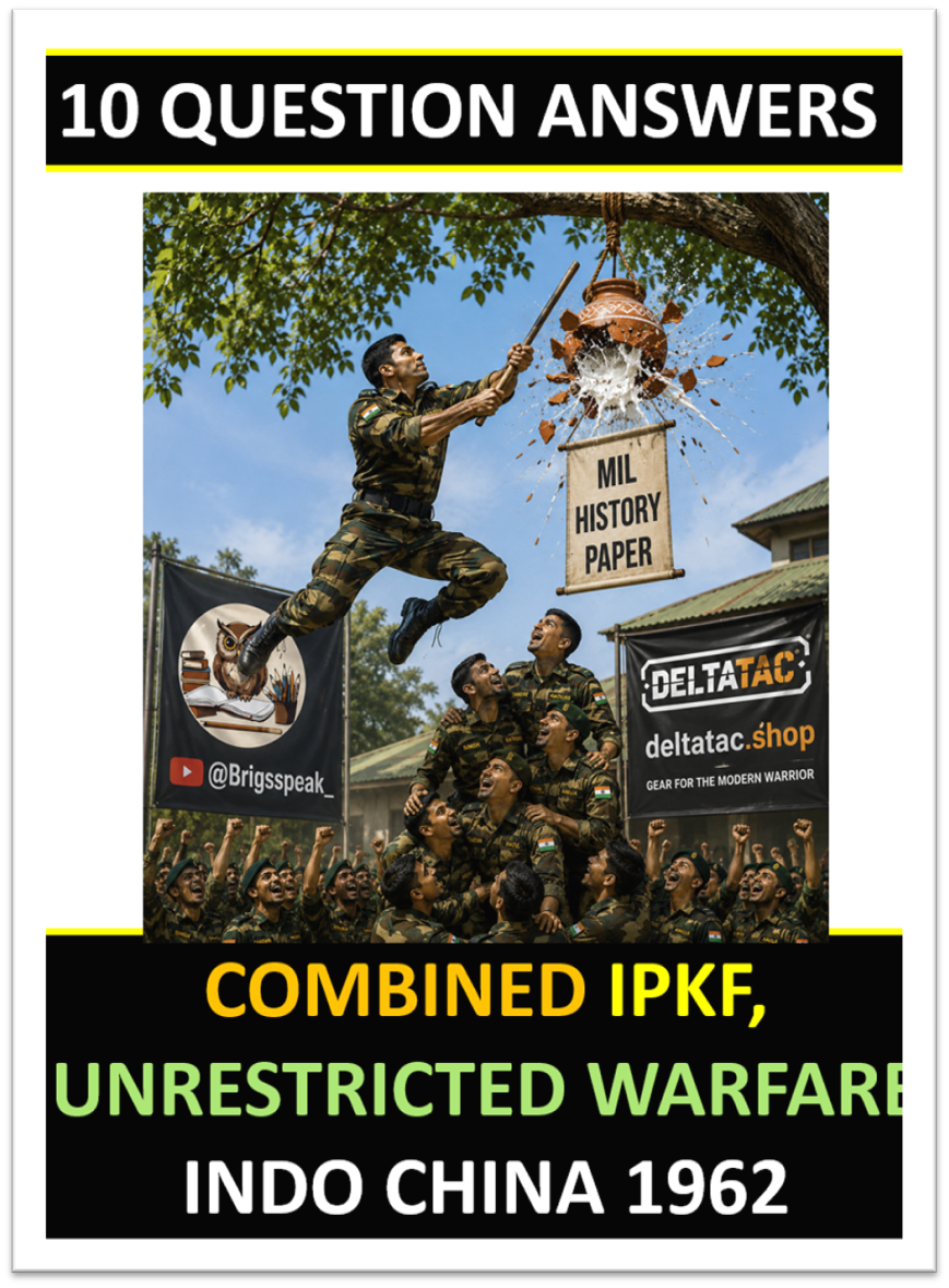 DSSC 2026 Military History 10 Question from combined Unrestricted Warfare, IPKF and Indo China 1962