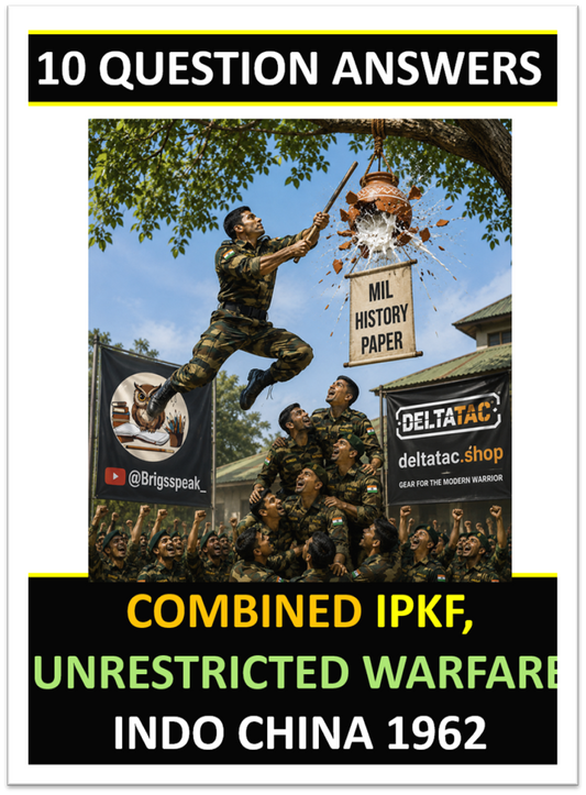 DSSC 2026 Military History 10 Question from combined Unrestricted Warfare, IPKF and Indo China 1962