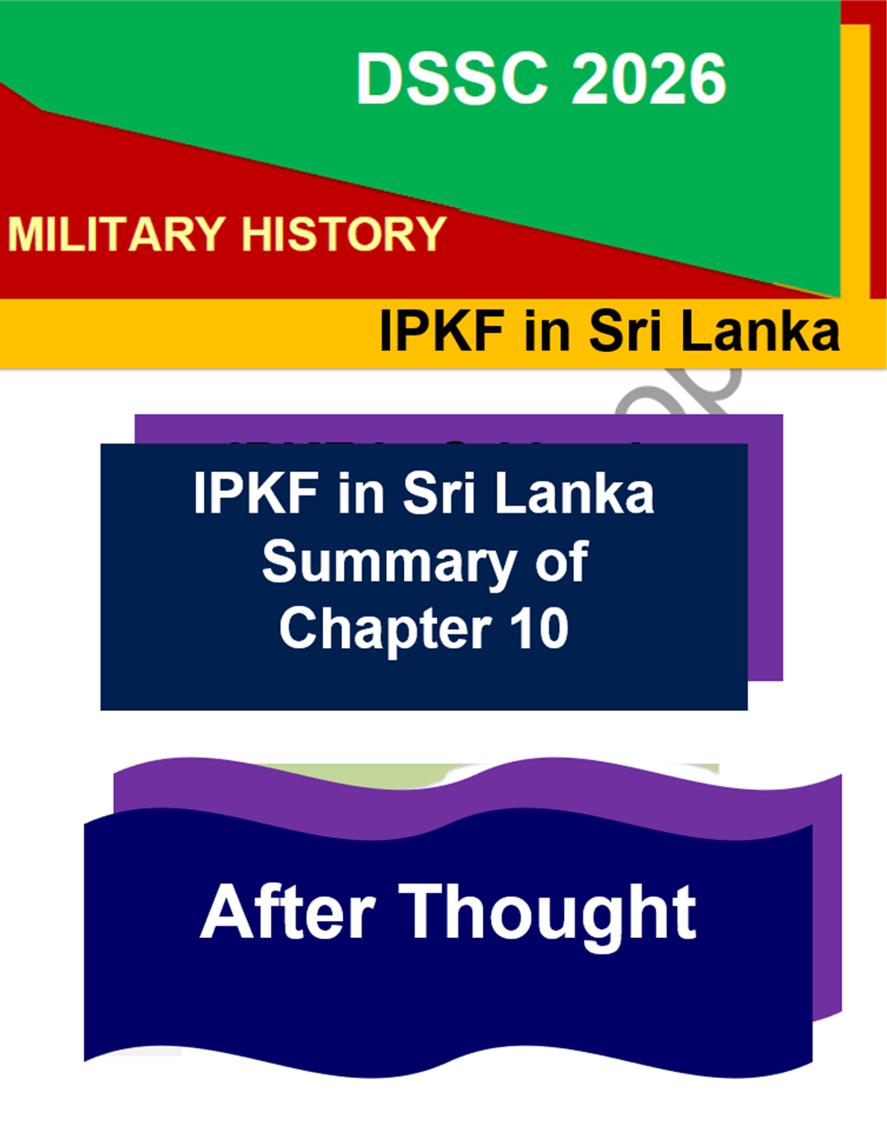 IPKF in Sri Lanka – Chapter 10 After Thoughts