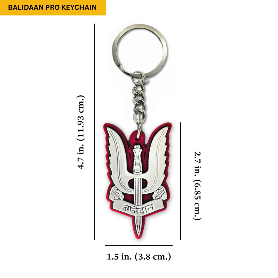 Balidaan Logo 3D Pro Keychain – Indian Army Para SF Insignia | Premium Keyring by Deltatac