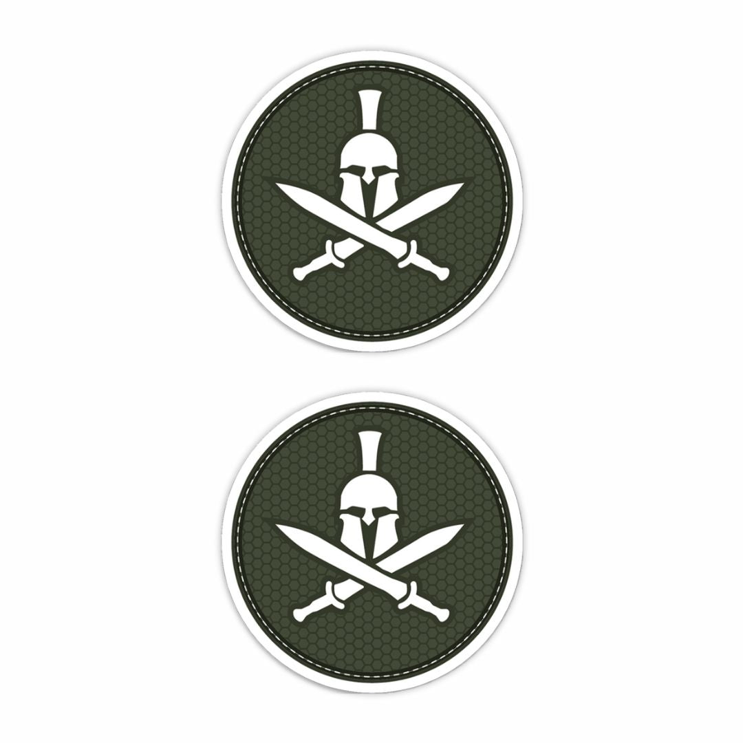 Crossed Spartan Sword sticker