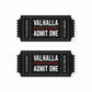 Valhalla Admit One Sticker