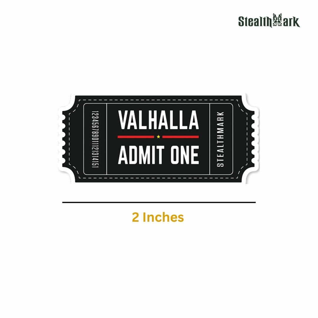 Valhalla Admit One Sticker