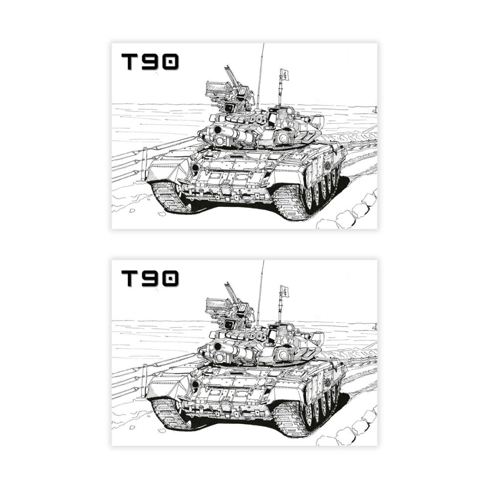 Indian Army T-90 Tank Sticker - Pack of 2