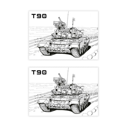 Indian Army T-90 Tank Sticker - Pack of 2