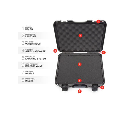  Nanuk 910 Black (Cubed foam) Protective Hard Case