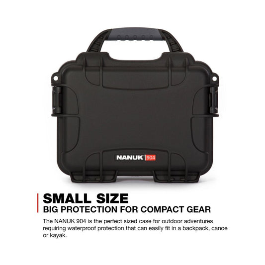 Nanuk 904 Black (Cubed Foam) Protective Hard Case