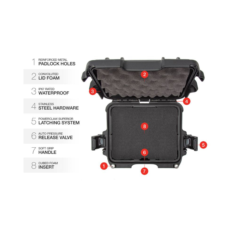 Nanuk 905 Black (Cubed foam) Protective Hard Case