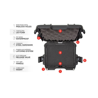 Nanuk 905 Black (Cubed foam) Protective Hard Case