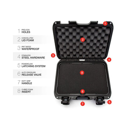 Nanuk 915 Black (Cubed Foam) Protective Hard Case