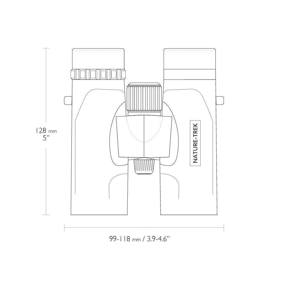 Hawke Nature-Trek 8x32 Green Binocular Dimensions