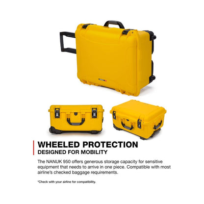 Nanuk 950 Yellow (Empty) Protective Hard Case