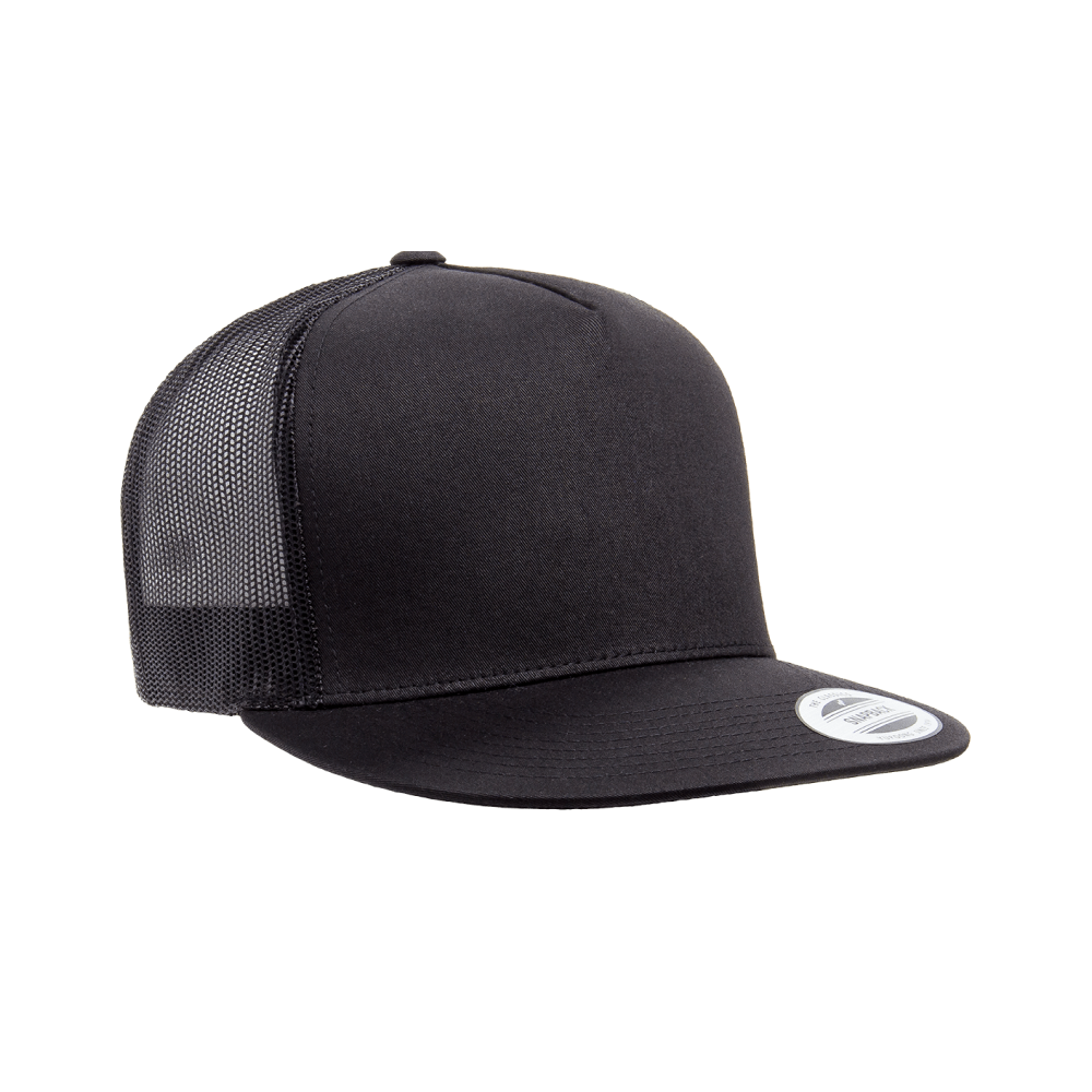 Flexfit YP Classics 6006 Classic Trucker Mesh Cap - Black