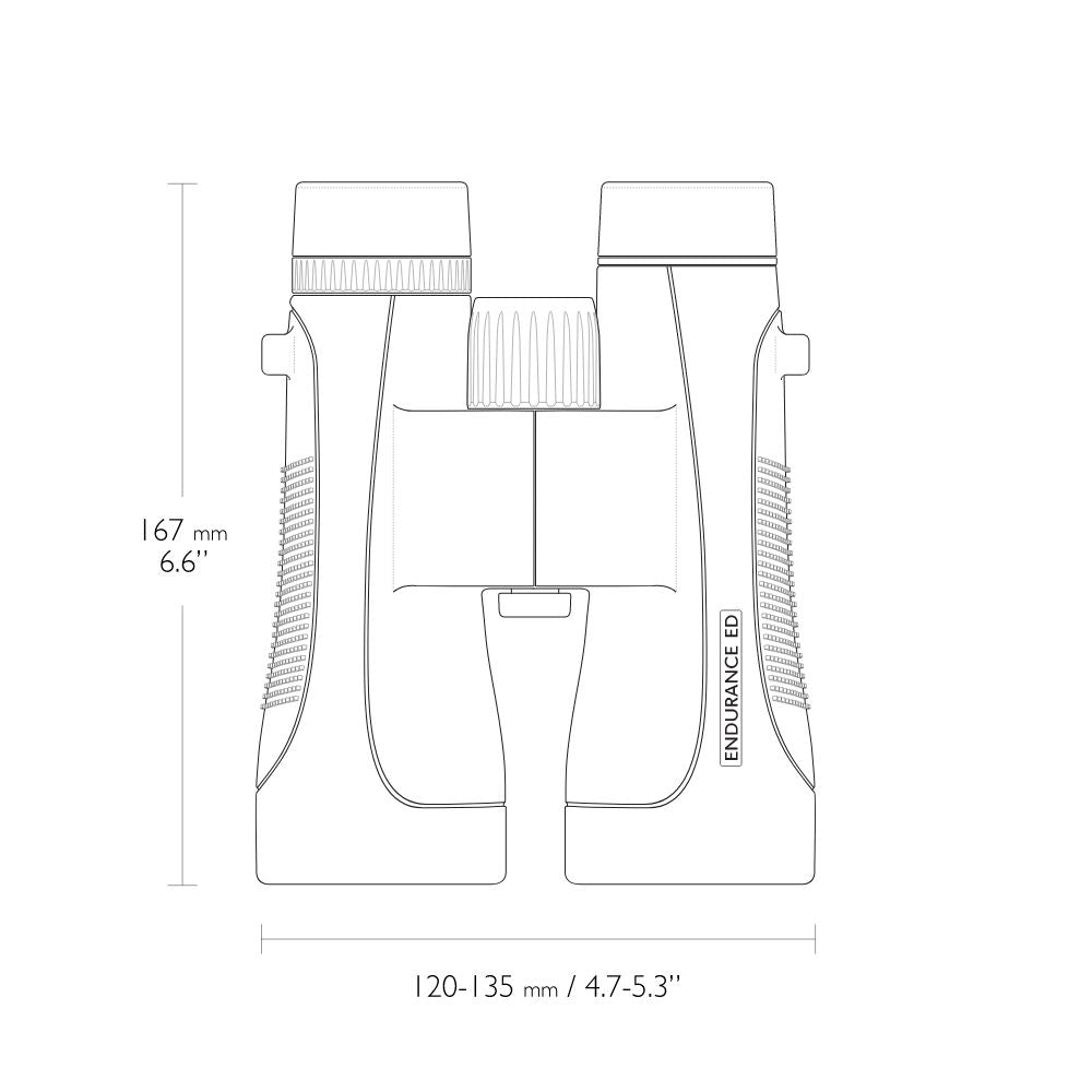 Hawke Endurance Ed 12x50 Binocular Green Dimensions