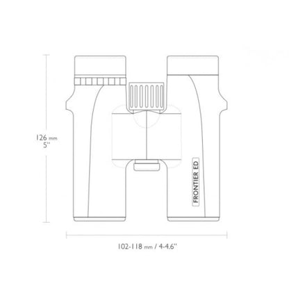 Hawke Frontier ED 8X32 Green Binocular Dimensions 