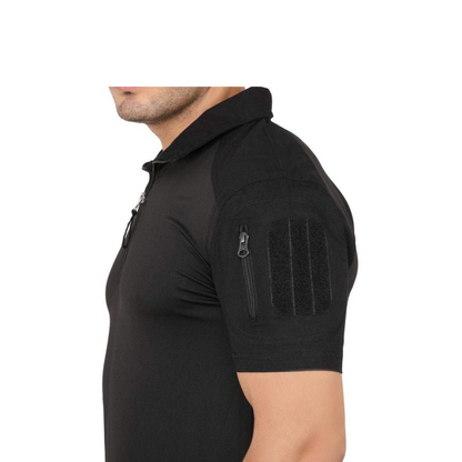 Authentic Sports Gear Half Sleeves Tactical T-Shirt Black
