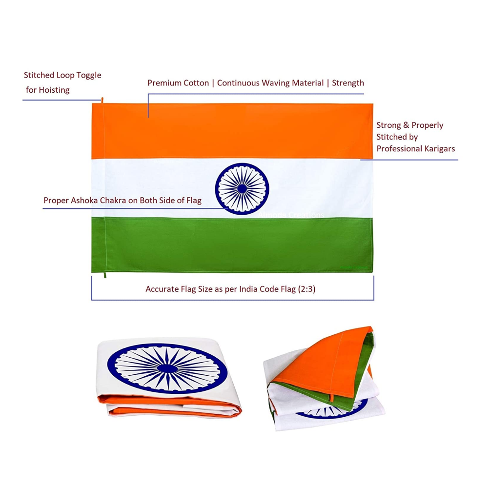 Cotton Fabric India Flag - DeltaTac.shop
