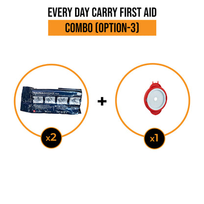 Every Day Carry First Aid Combo Kit hartmann trauma bandage 4 inch 6 inch t-ring