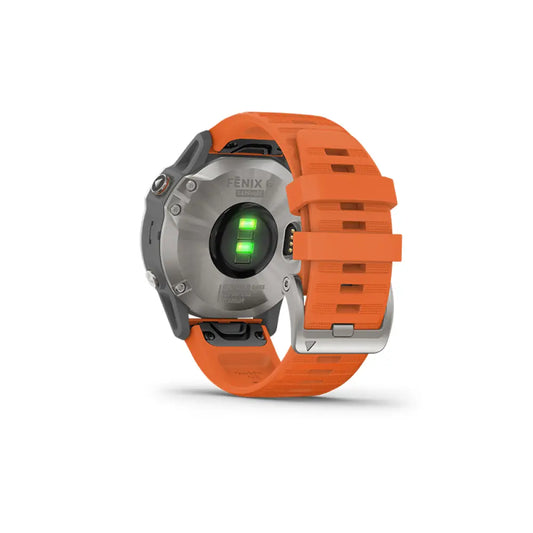 Garmin Fenix 6 Sapphire - Titanium with Ember Orange Band