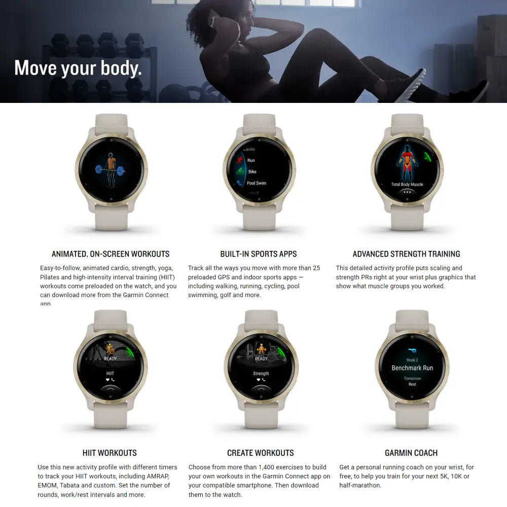 Garmin Venu 2S Features