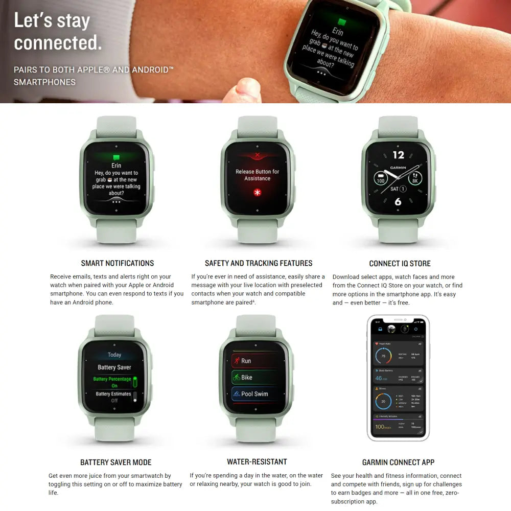 Garmin Venu Sq 2 Features