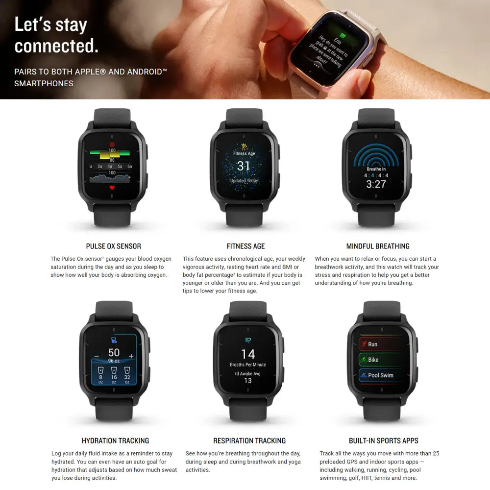 Garmin Venu Sq 2 Music Edition Features