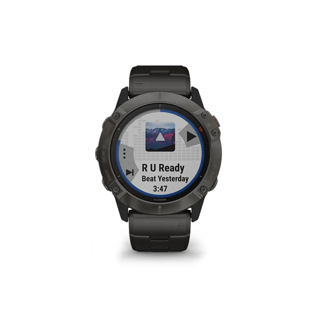 Garmin Fenix 6X Pro Solar - Titanium with Vented Titanium Bracelet