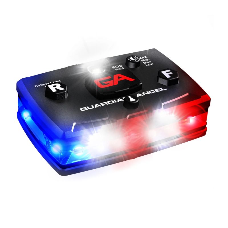 Guardian Angel Micro Series Wearable Safety Light - Red/Blue