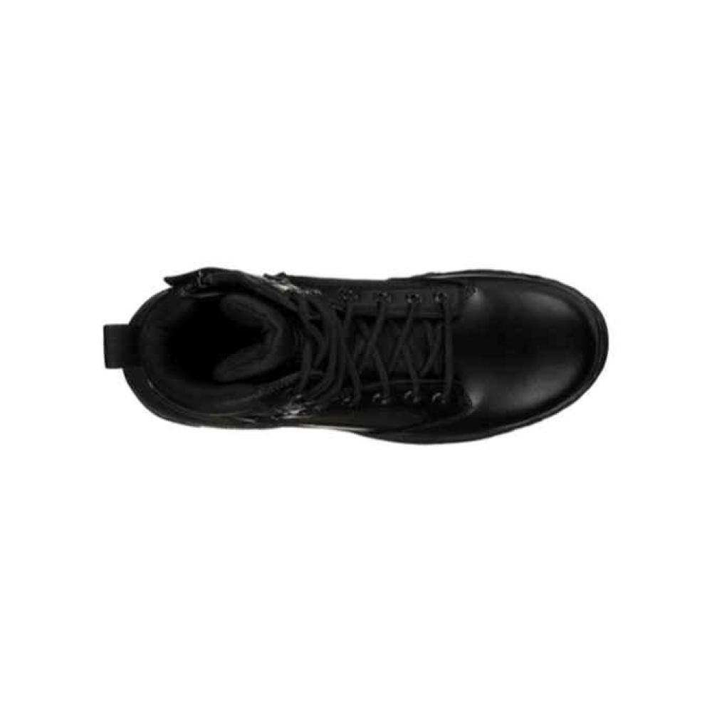 Skechers 77533 Leather without Steel Toe Black Tactical Safety Boots - DeltaTac.shop
