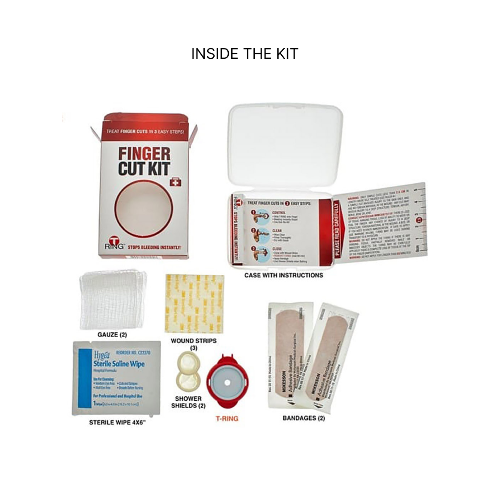 T-Ring - Finger Cut Kit (Medical Finger Ring Kit / Finger Tourniquet for Fingers and Toes) - deltatacstore