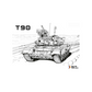 Indian Army T-90 Tank Sticker - Pack of 2 - deltatacstore