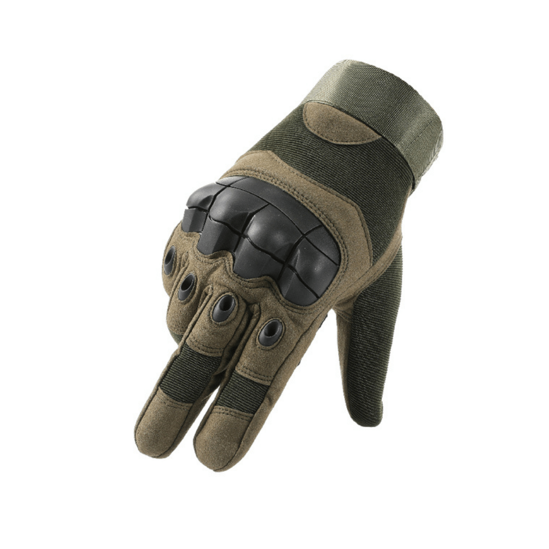 Tactical Full Finger Gloves with Knuckle Green