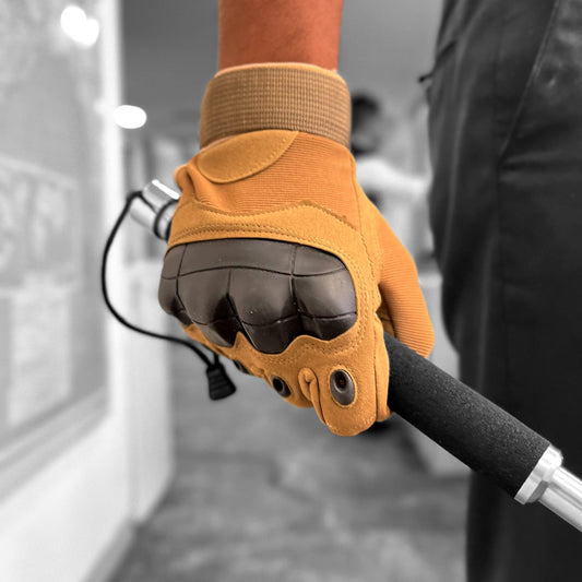 Tactical Gloves (Half Finger with Hard Knuckle) - Khaki - DeltaTac.shop