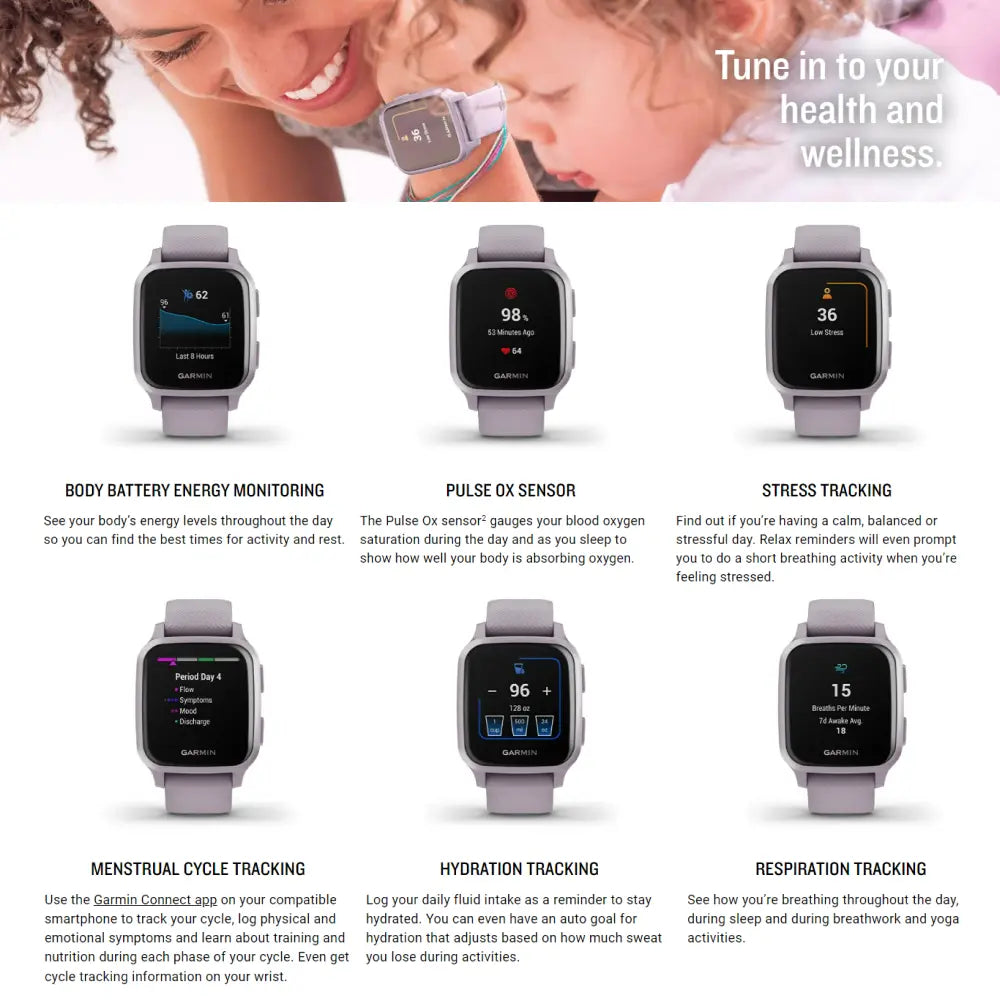 Garmin Venu Sq Features