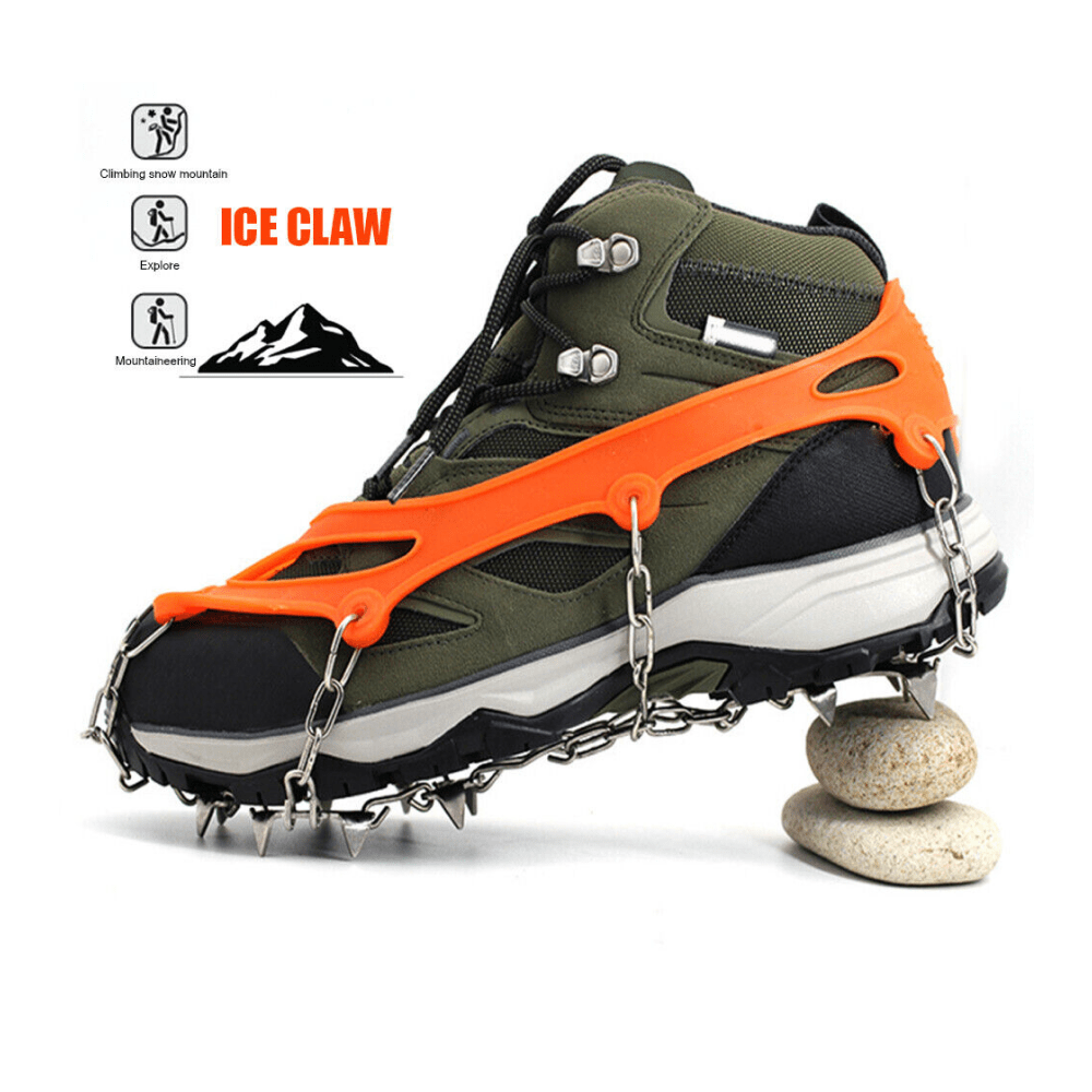 19 Spikes Orange Crampon for Mountaineering and Ice Climbing