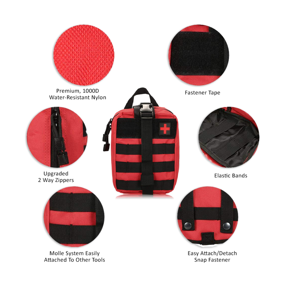 Tactical First Aid Kit Medical Bag Or Pouch Red