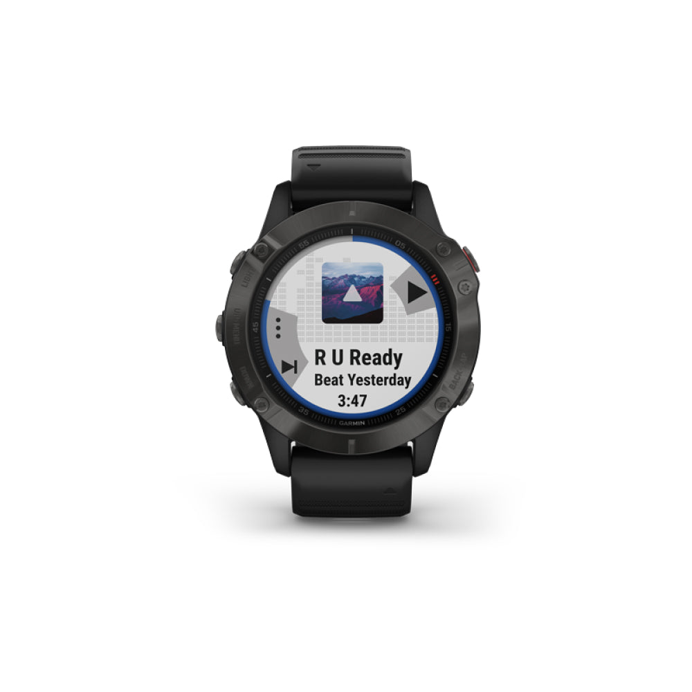 Garmin Fenix 6 Sapphire - Carbon Gray DLC with Black Band