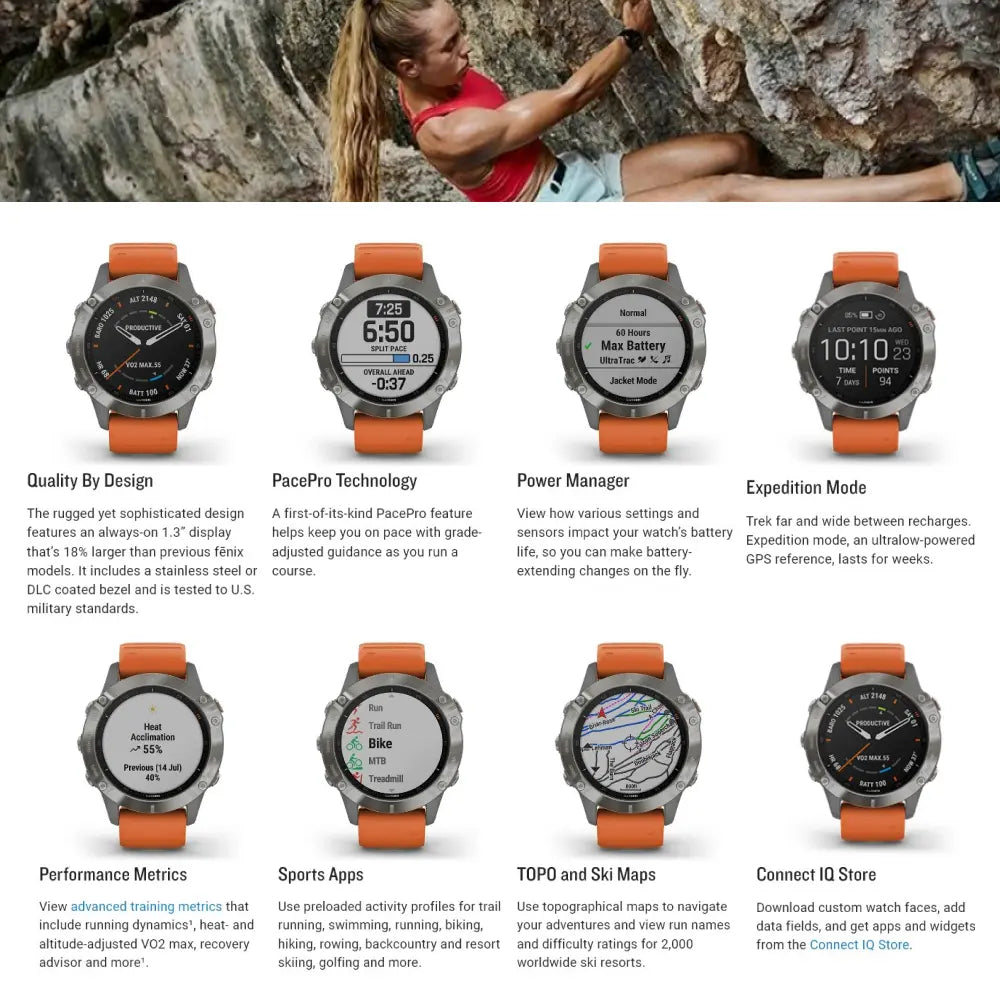 Garmin Fenix 6 Sapphire Specification