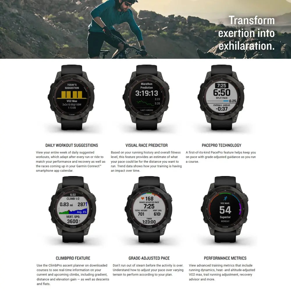 Garmin Fenix 7 Sapphire Solar Specifications