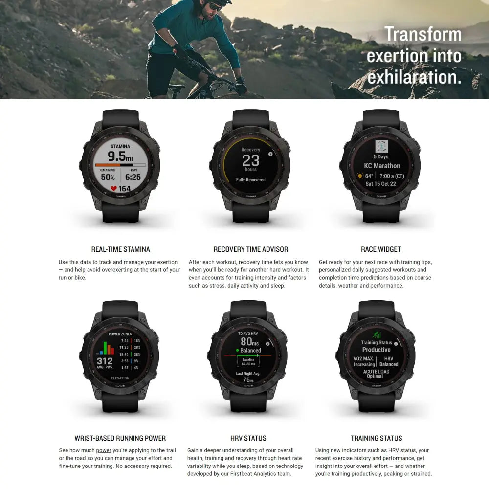 Garmin Fenix 7 Sapphire Solar Specifications