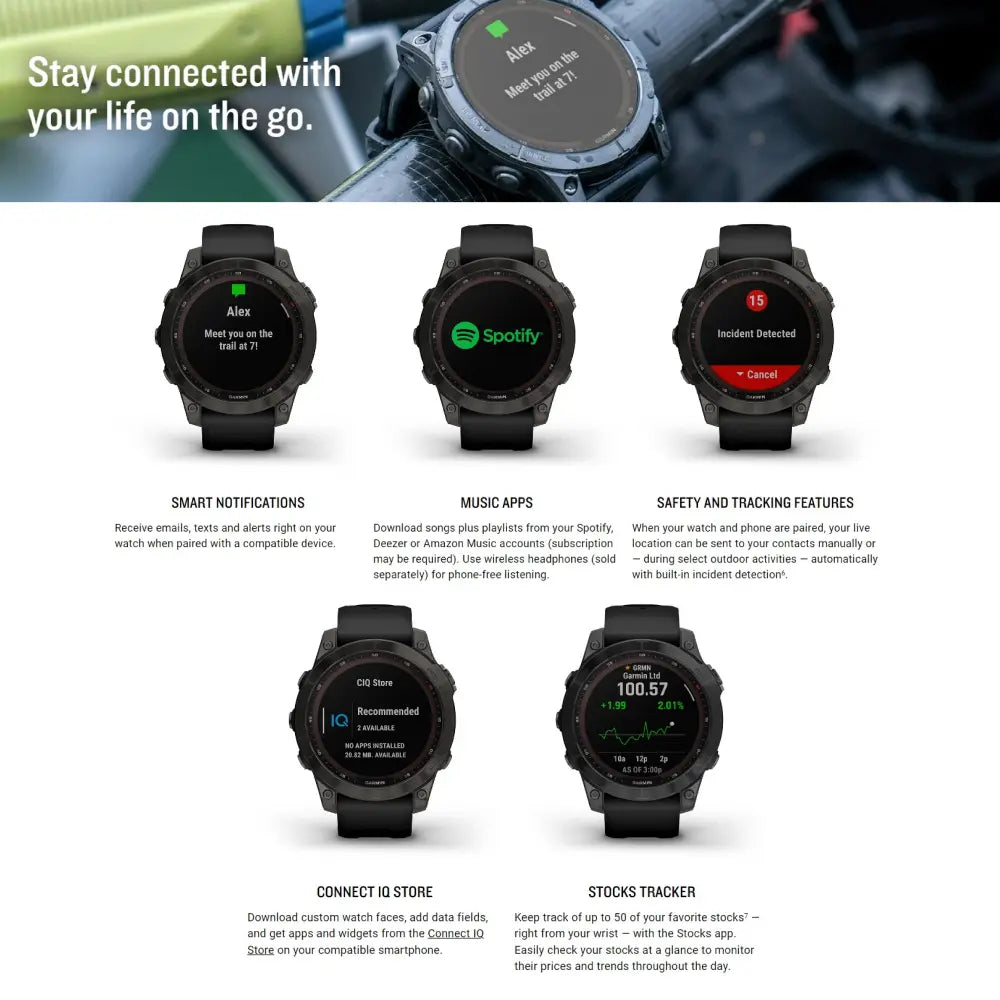 Garmin Fenix 7 Sapphire Solar Specifications