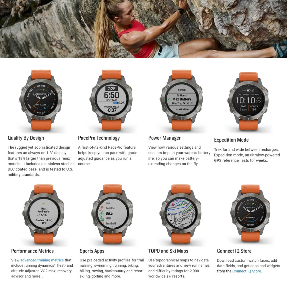 Garmin Fenix 6 Sapphire Specification