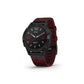 Garmin Fenix 6 Sapphire - Black DLC with Heathered Red Nylon Band
